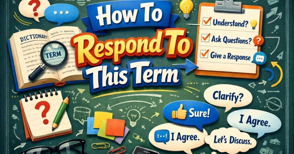 How To Respond To This Term