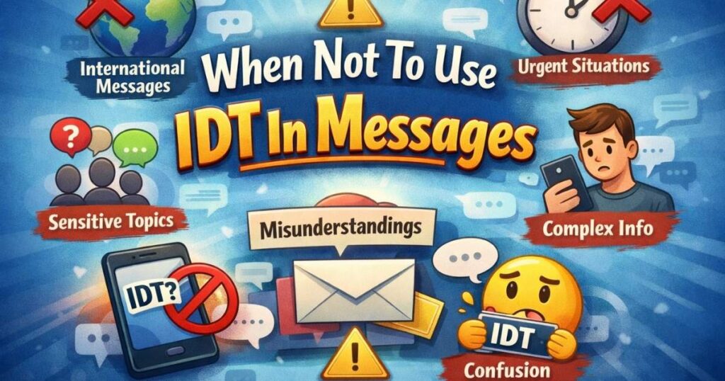 When Not To Use IDT In Messages