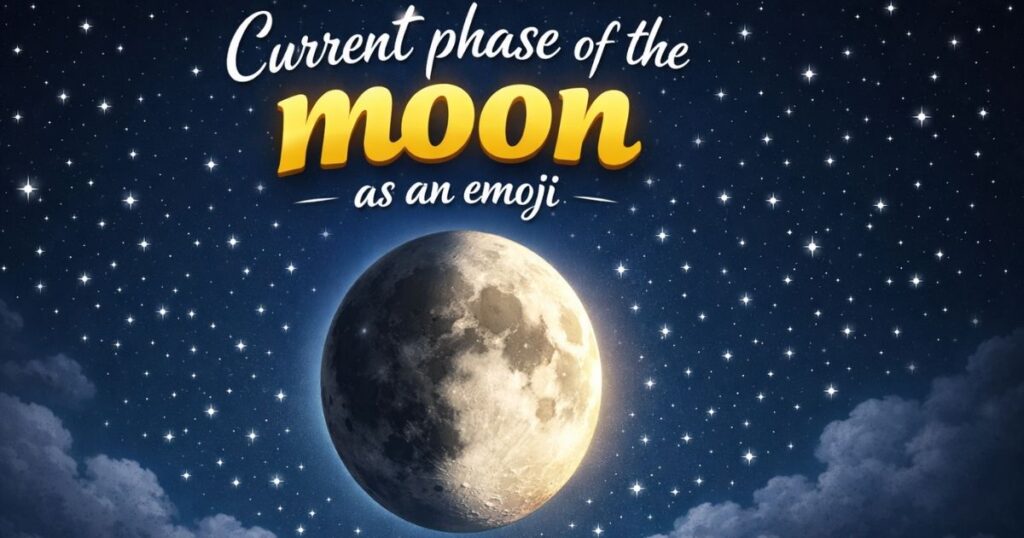 current phase of the moon as an emoji