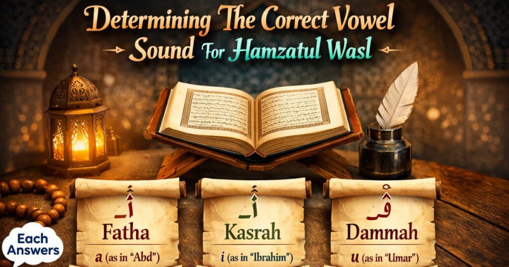 Determining The Correct Vowel Sound For Hamzatul Wasl