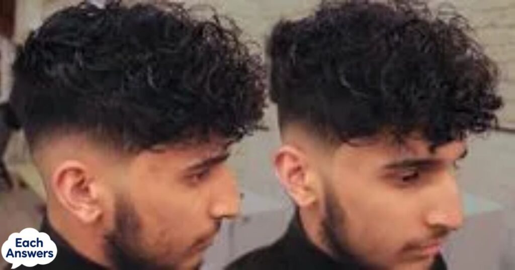 Curly Hair With Undercut Design