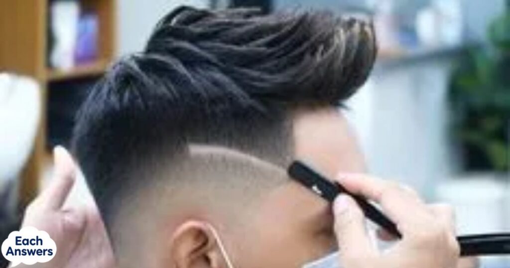 Taper Fade With Shaved Line